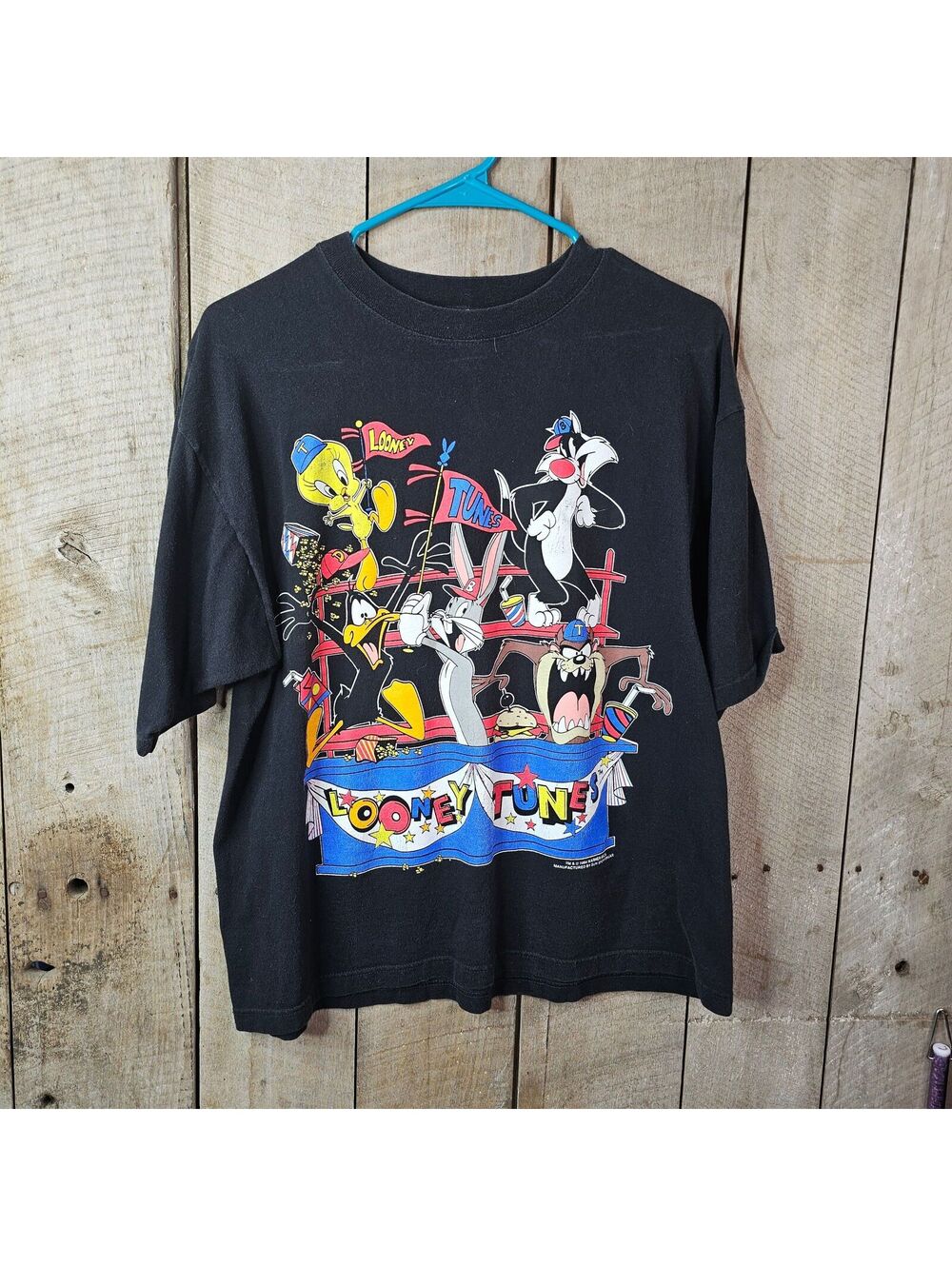 Vintage 1994 Looney Tunes Character Graphic T-Shirt Warner Bros Size L